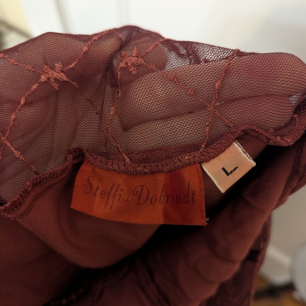 Beautiful rust orange Steffi Dobribt Edwardian-style dress - Picture 6 of 8